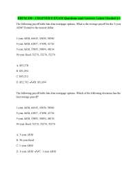 EBTM 350 - CHAPTER 8 EXAM Questions and Answers Latest Graded A+