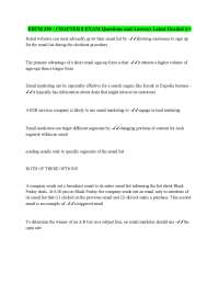 EBTM 350 - CHAPTER 8 EXAM Questions and Answers Latest Graded A+