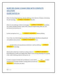 NURS 305 EXAM 2 EXAM 2026 WITH COMPLETE SOLUTIONS