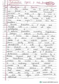Animal Reproductive System Study Notes – Organs and Functions