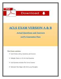 ACLS Exam Version A & B (2026 / 2027) | Advanced Cardiac Life Support | AHA (PDF)