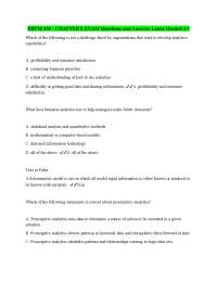 EBTM 350 - CHAPTER 8 EXAM Questions and Answers Latest Graded A+