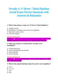 Nevada A-15 Sewer / Drain Pipelines Actual Exam Newest Questions with Answers & Rational