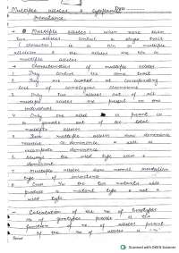 Genetics Notes: Multiple Alleles and Cytoplasmic Inheritance