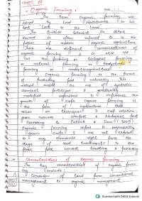 Introduction to Organic Farming – Complete Lecture Notes