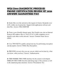 WGU D344 DIAGNOSTIC PROCESSES PMHNP CERTIFICATION REVIEW SET 2026 ANSWERS GUARANTEED PAS