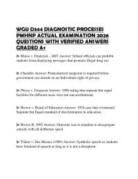WGU D344 DIAGNOSTIC PROCESSES PMHNP ACTUAL EXAMINATION 2026 QUESTIONS WITH VERIFIED ANSW