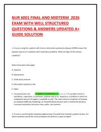 NUR 6001 FINAL AND MIDTERM 2026