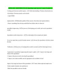 EBTM 350- MIDTERM EXAM Questions and Answers Latest Graded A+
