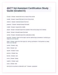 4ACT Vet Assistant Certification Study Guide | Questions And Answers
