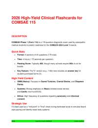 2026 COMSAE 115 High-Yield Flashcards