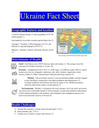 Geographic Ukraine Fact Sheet