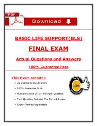Basic Life Support (BLS) Final Exam (2026 / 2027) | CPR | Certification (PDF)