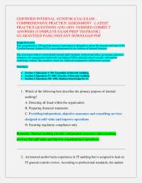 CERTIFIED INTERNAL AUDITOR (CIA) EXAM – COMPREHENSIVE PRACTICE ASSESSMENT - LATEST PRACT