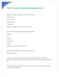 Nur 211 exam 3 with verified detailed answers
