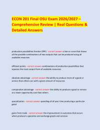 ECON 201 Final OSU Exam 2026/2027 – Comprehensive Review | Real Questions & Detailed Answe