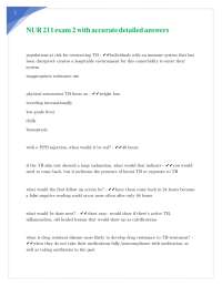 NUR 211 exam 2 with accurate detailed answers
