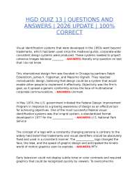 HGD QUIZ 13 (2026 EDITION) – COMPLETE QUESTIONS AND VERIFIED ANSWERS