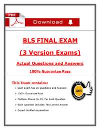 BLS Final Exam (2026 / 2027) | Basic Life Support | 3 Versions (PDF)