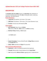 2026 Nevada A-7 Excavating Exam