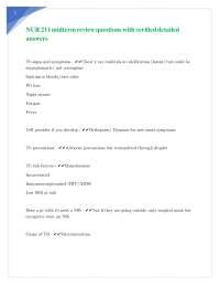 NUR 211 midterm review questions with verified detailed answers