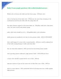 Boiler Exam sample questions with verified detailed answers