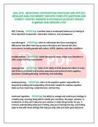 WGU D753 - BEHAVIORAL INTERVENTION STRATEGIES AND APPLIED BEHAVIOR ANALYSIS NEWEST 2026 W