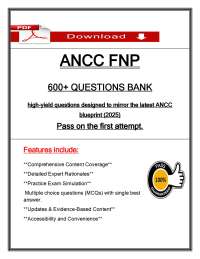ANCC FNP Full Exam (2026 / 2027) | Family Nurse Practitioner | PDF