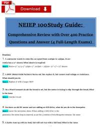 NEIEP 100 Study Guide (2026/2027) | 400+ Practice Q&A | NEIEP (PDF)
