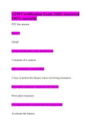 AFIP Certification Exam 2026| Answered 100% correctly