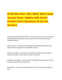 ECON 201 Final OSU 2026/ 2027 Latest Version Exam Update with Actual Practice Exam Quest
