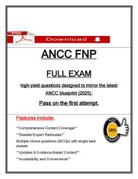 ANCC FNP Full Exam (2026 / 2027) | Family Nurse Practitioner | PDF