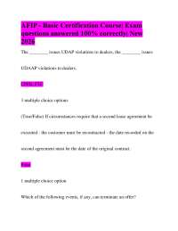 AFIP - Basic Certification Course| Exam questions answered 100% correctly| New 2026