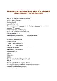 MCKINION OLD TESTAMENT FINAL EXAM WITH COMPLETE SOLUTIONS 100% VERIFIED 2026-2027!!