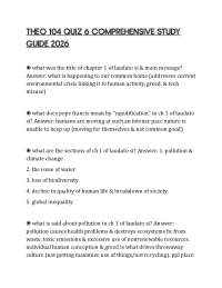 THEO 104 QUIZ 6 COMPREHENSIVE STUDY GUIDE 2026