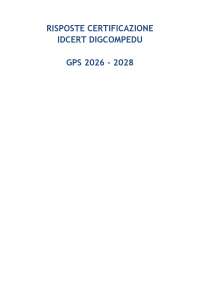Risposte Esame Certificazione IDCERT DigCompEdu valida nelle GPS 2026 - 2028