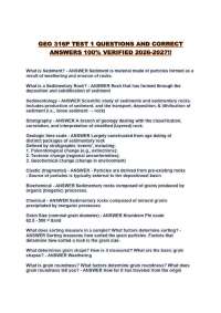 GEO 316P TEST 1 QUESTIONS AND CORRECT ANSWERS 100% VERIFIED 2026-2027!!