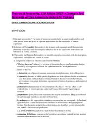 Theories of Personality (11th Edition) – Complete Test Bank with Verified Answers