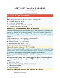 ATI TEAS 7 Complete Study Guide