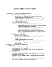 Dynamic Planet Scioly Cheat Sheet