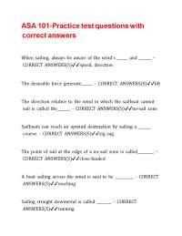 ASA 101-Practice test questions with correct answers