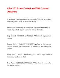 ASA 103 Exam Questions With Correct Answers