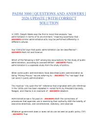 PADM 3000 QUESTIONS AND ANSWERS | 2026 UPDATED SOLUTIONS | COMPLETE EXAM MATERIAL