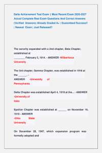 Delta Achievement Test Exam || Most Recent Exam 2026-2027 Actual Complete Real Exam Quest