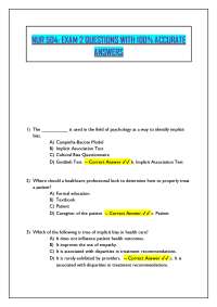 NUR 504: EXAM 2 QUESTIONS WITH 100% ACCURATE ANSWERS