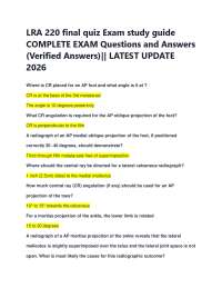 LRA 220 final quiz Exam study guide COMPLETE EXAM Questions and Answers (Verified Answer
