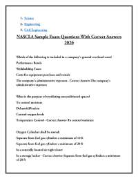 NASCLA Sample Exam Questions With Correct Answers 2026