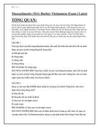Massachusetts (MA) Barber Vietnamese Exam | Latest