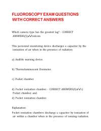 FLUOROSCOPY EXAM QUESTIONS WITH CORRECT ANSWERS