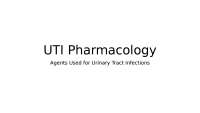 Pharmacology for uti